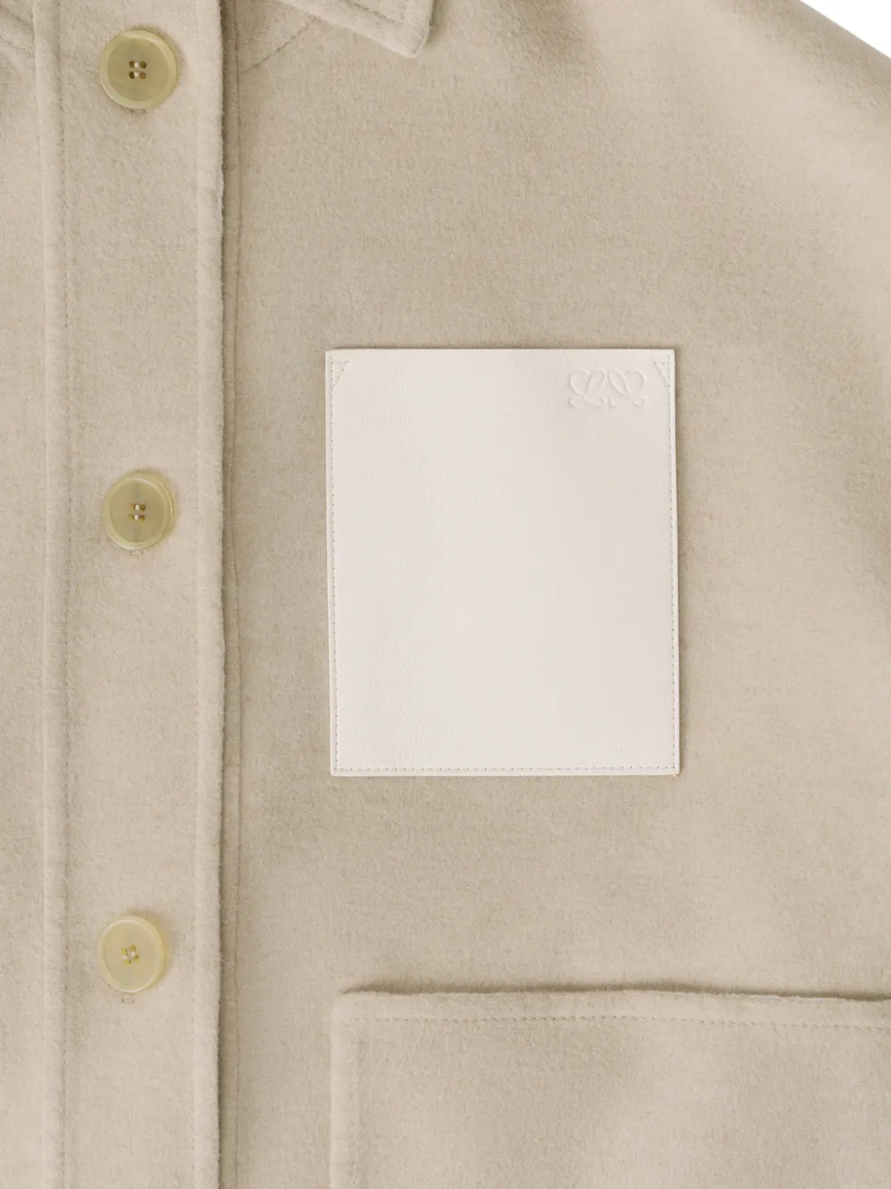 LOEWE workwear jacket in wool and cashmere Beige