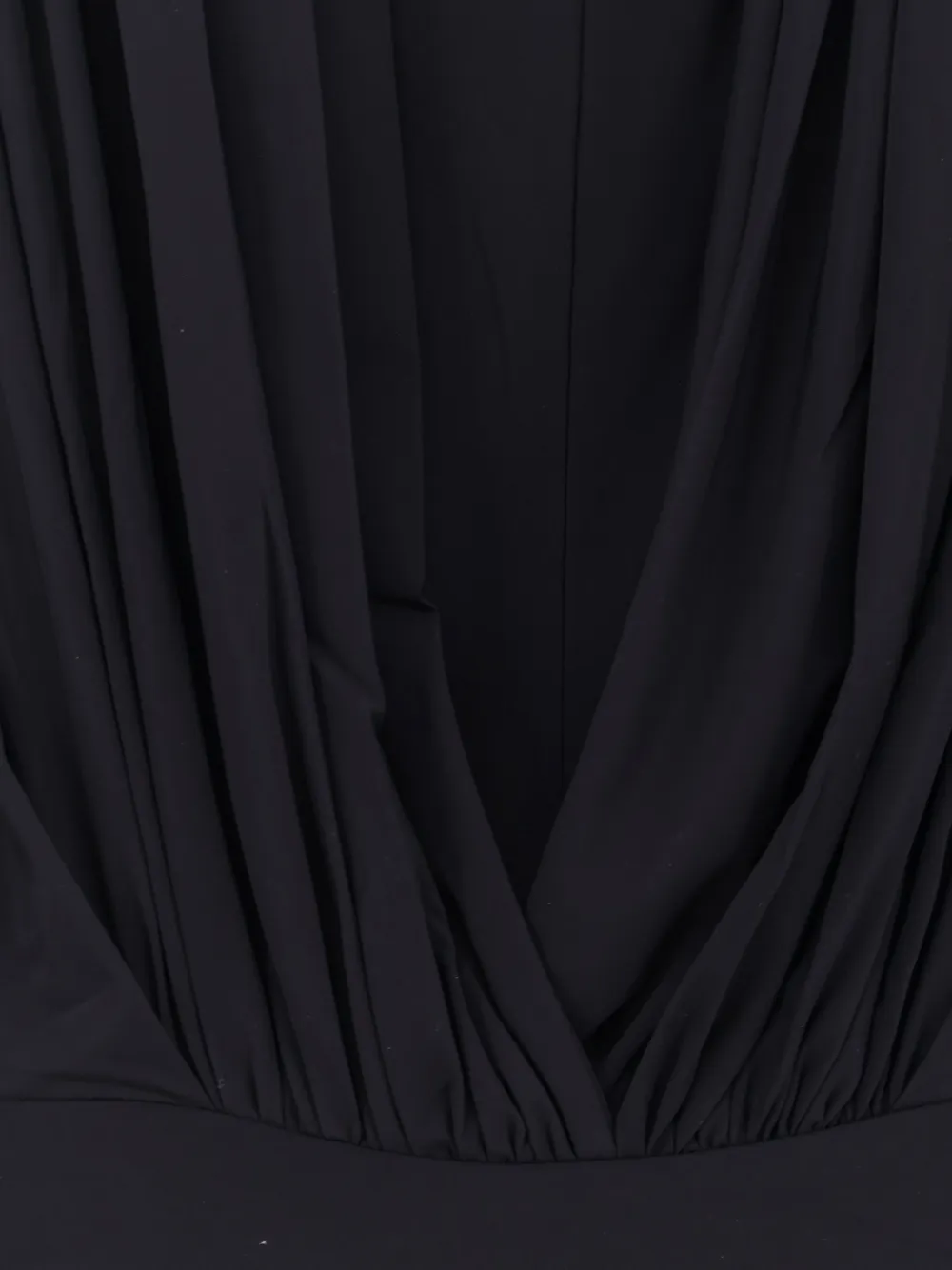 Amazuìn Rasha draped V-neck bodysuit Zwart