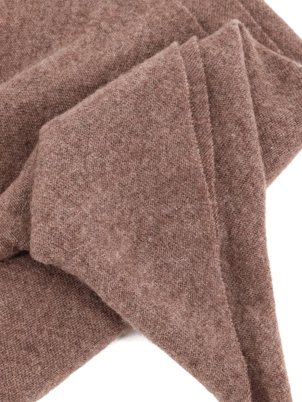 Faliero Sarti Adeli triangular cashmere shawl Bruin