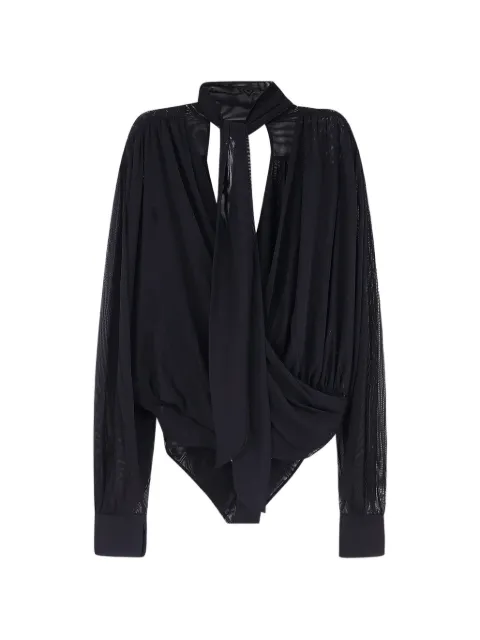 Amazuìn Keila draped tulle bodysuit