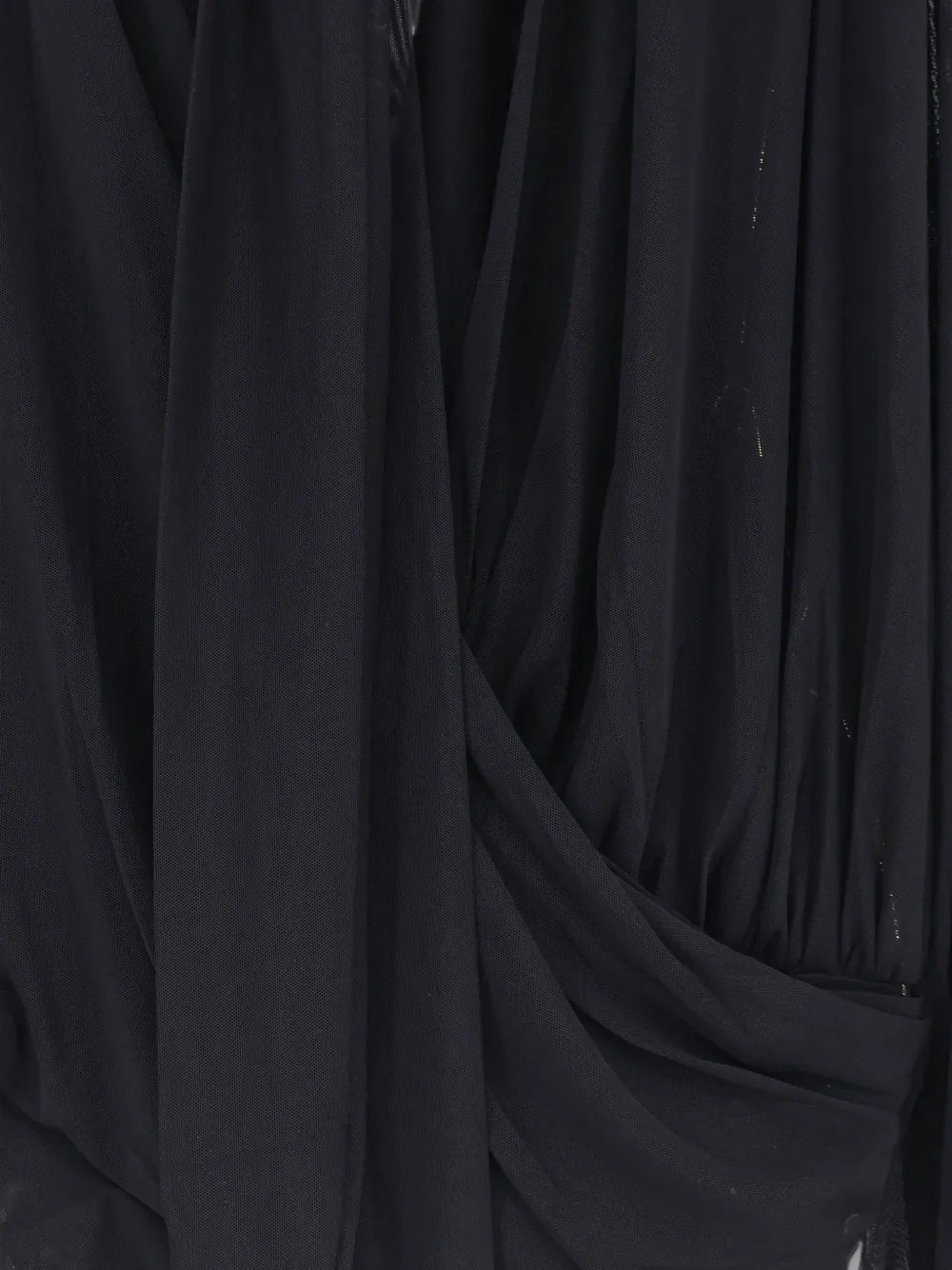 Amazuìn Keila draped tulle bodysuit Zwart