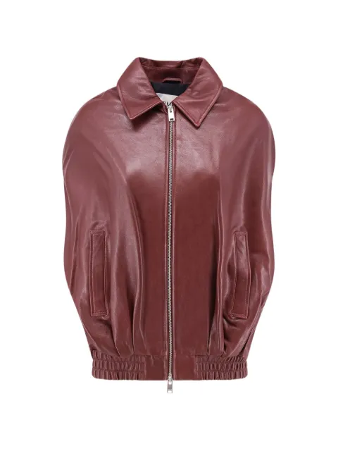 Arma sleeveless leather jacket