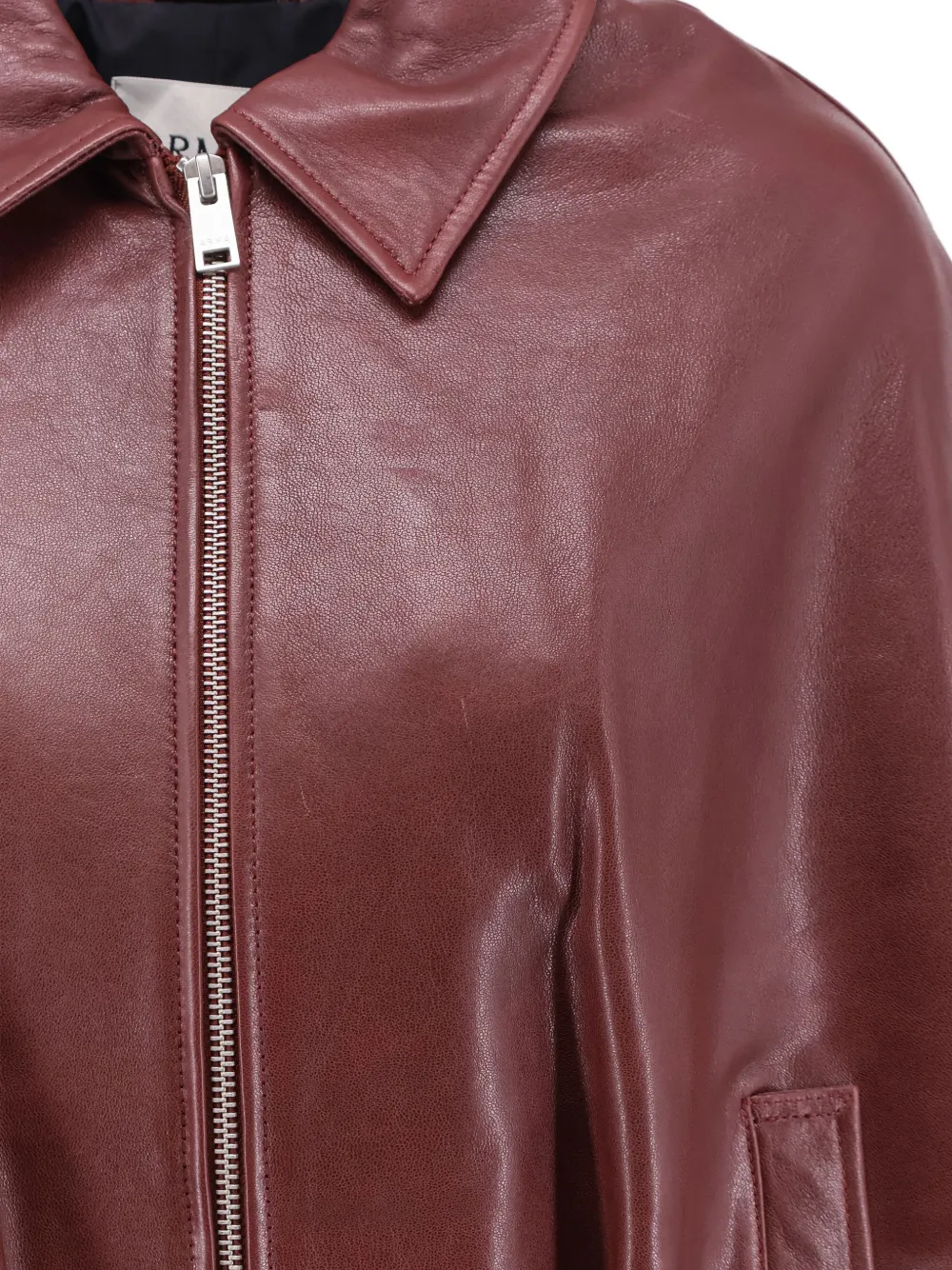Arma sleeveless leather jacket Rood