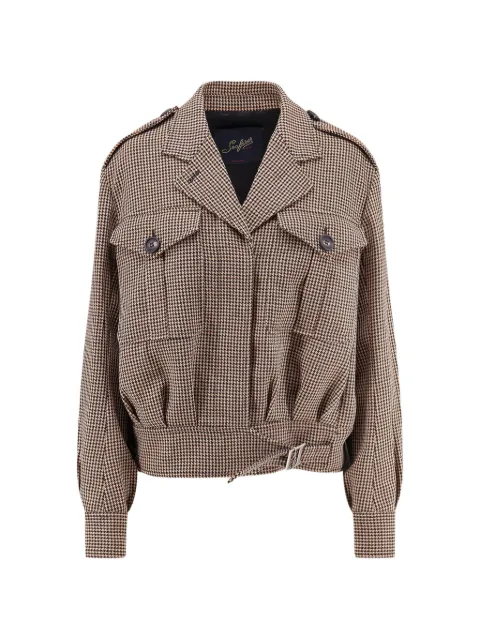 Seafarer houndstooth-pattern wool jacket