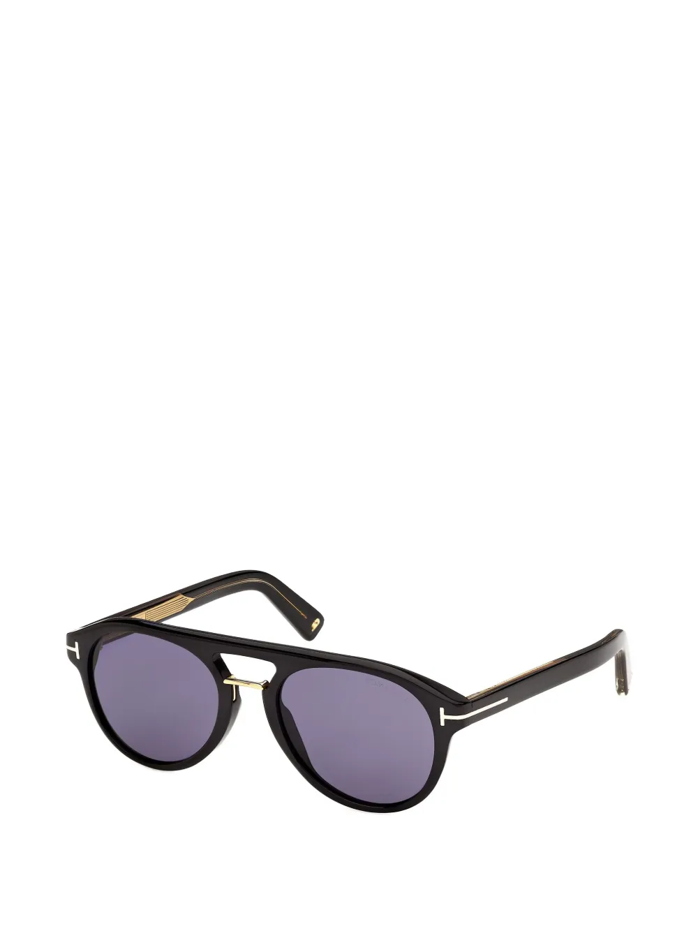 TOM FORD Eyewear T-motif pilot-frame sunglasses Zwart