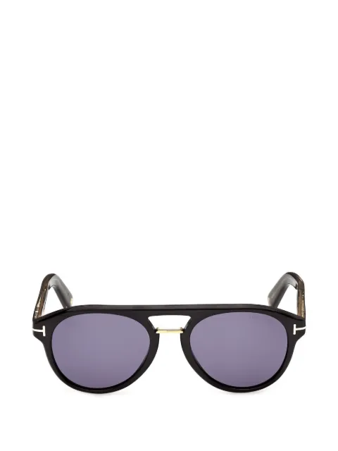 TOM FORD Eyewear lunettes de soleil à monture pilote et motif T