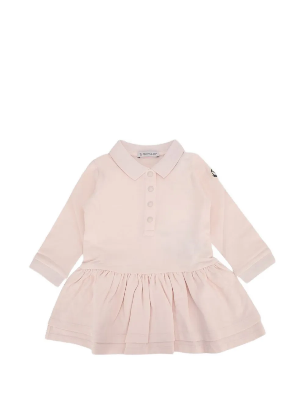 Moncler Enfant logo-patch flared mini dress Roze