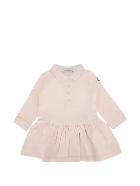 Moncler Enfant vestido corto acampanado con parche del logo