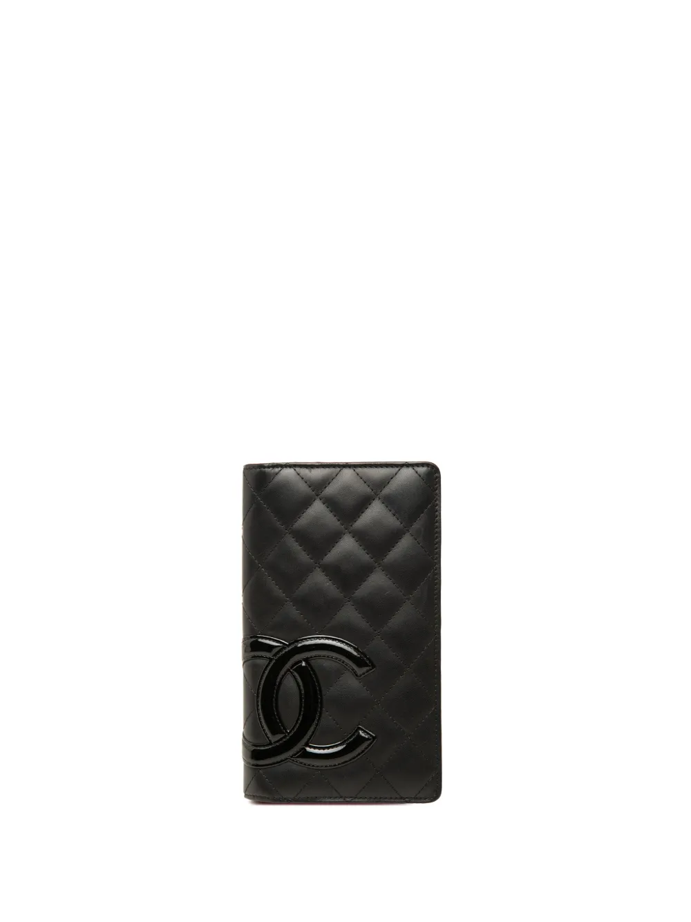 CHANEL Pre-Owned 2014-2015 Quilted Calfskin Cambon Ligne Wallet long wallets - Black