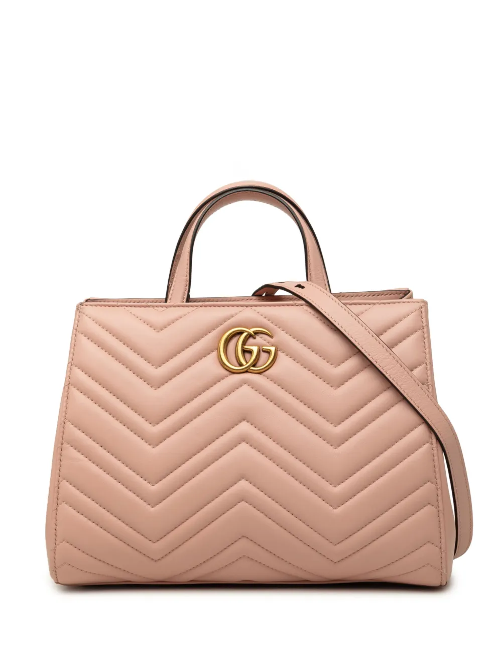 Gucci Pre-Owned 2016-2026 Small GG Marmont Matelasse Calfskin satchel - Rosa