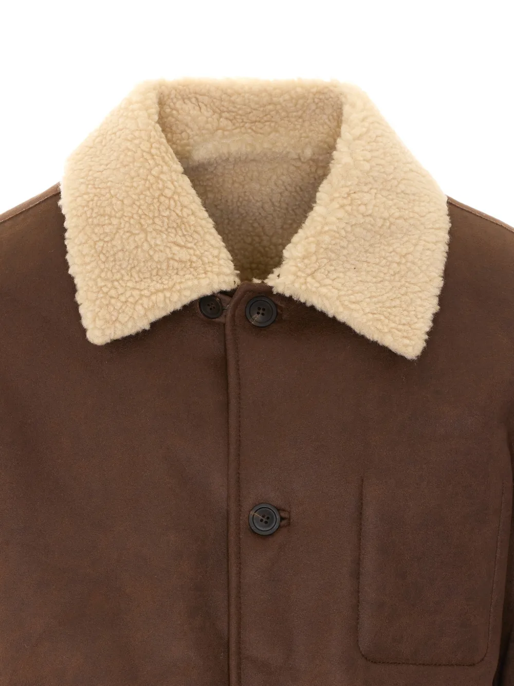 COOR Linking Binding faux-shearling jacket Bruin