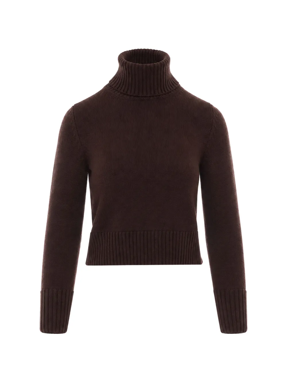 ALPHA STUDIO high-neck ribbed-trim sweater - Braun