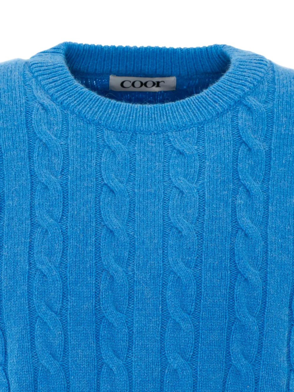 COOR cable-knit sweater Blauw