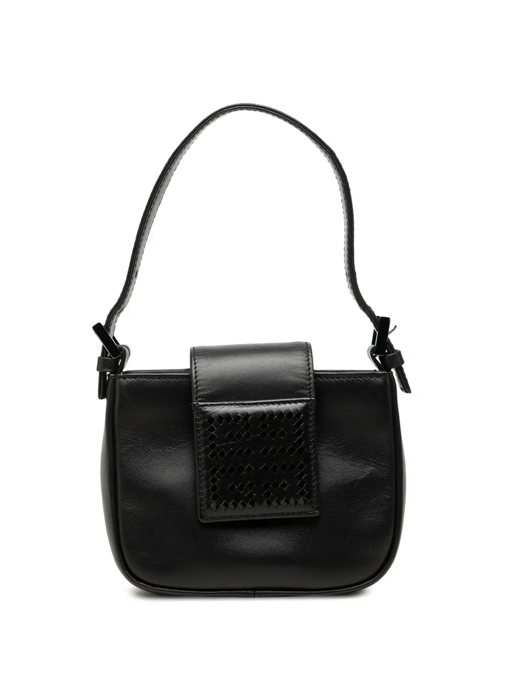 Givenchy Pre-Owned 1990-2000 Mini Calfskin Textured Logo handbag - Nero