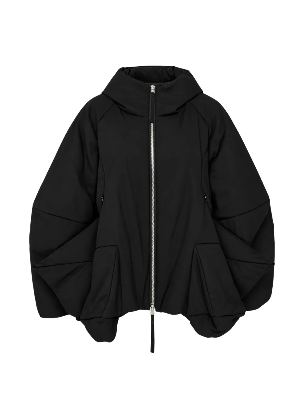 Enföld 3d-hem Hooded Coat In Black