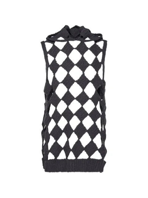 Rick Owens худи Sarutanya в технике кроше