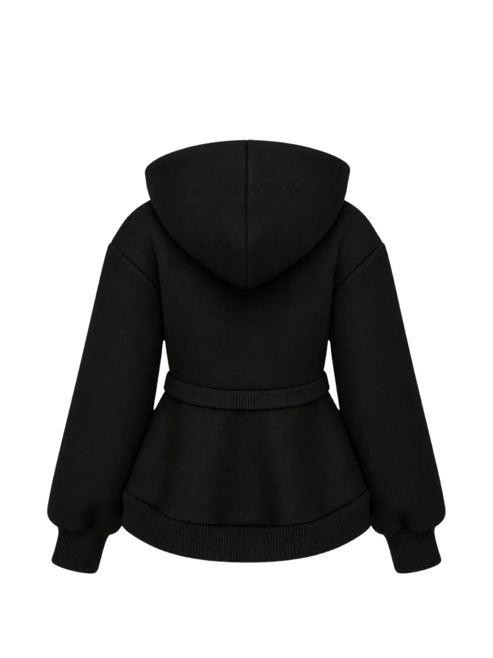 Simone Rocha sculpted double-hem hoodie Zwart
