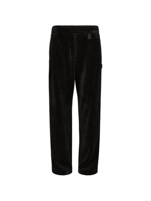 Wooyoungmi flock corduroy track pants