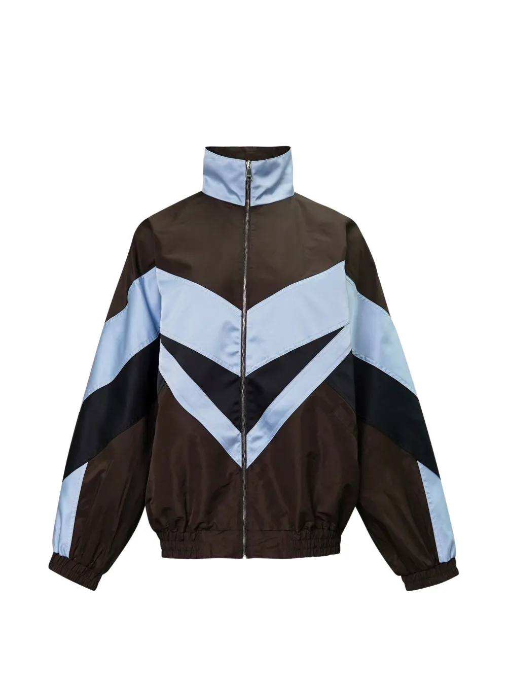 Nº21 contrasting chevron jacket - Braun