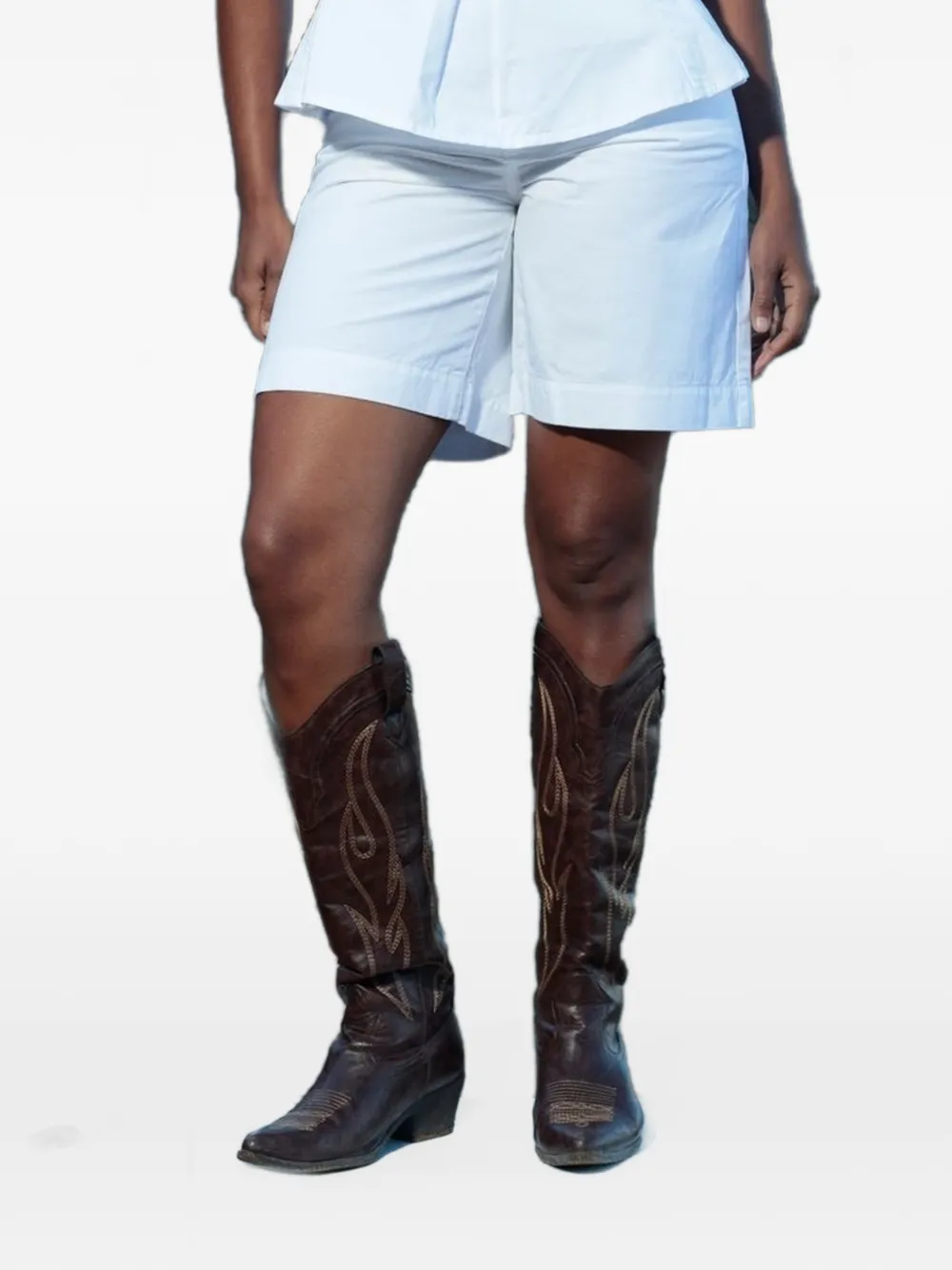 Soeur et Frères Le Bermuda denim shorts - Weiß