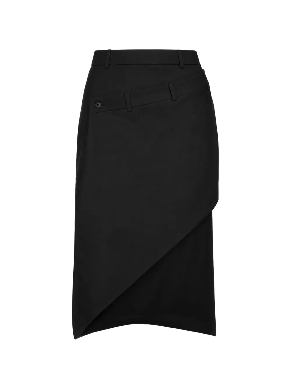 Medeea Deconstructed Waistband Midi Skirt In Black