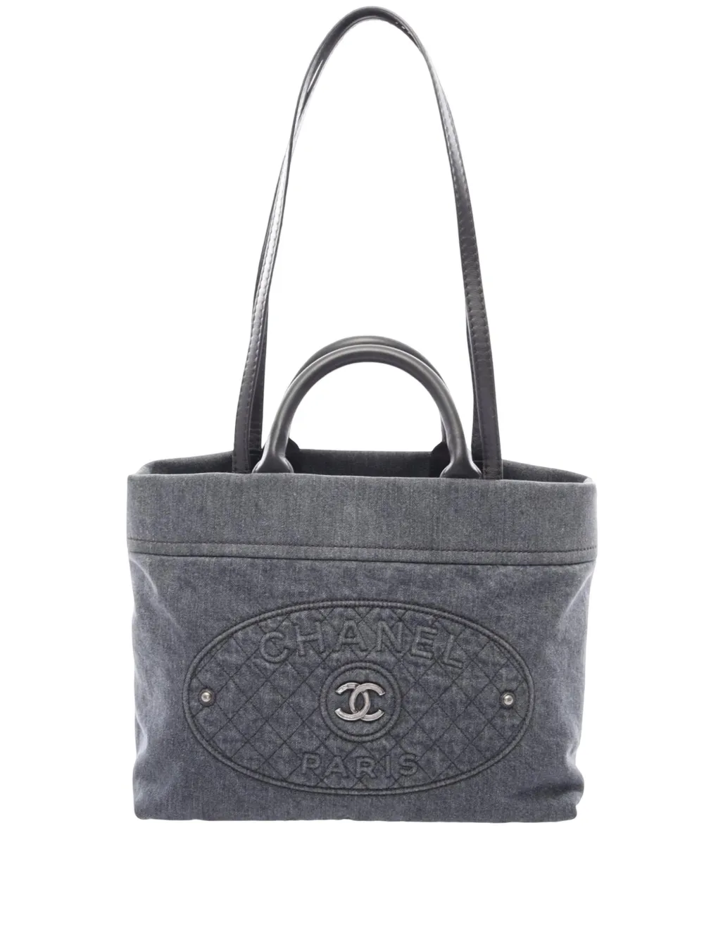 CHANEL Pre-Owned 2016-2017 CC Denim tote bag - Blue