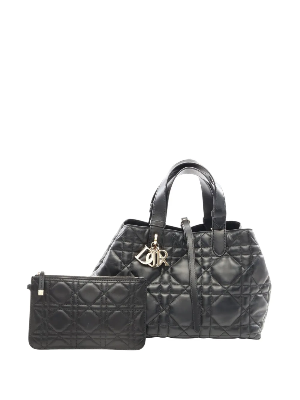 Christian Dior Pre-Owned 2000-2026 Medium Macrocannage Calfskin Toujours handbag - Black