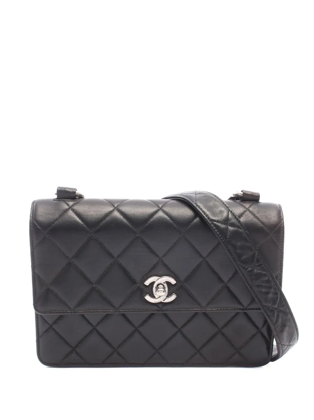 CHANEL Pre-Owned 1996-1997 CC Quilted Lambskin Flap shoulder bag - Black