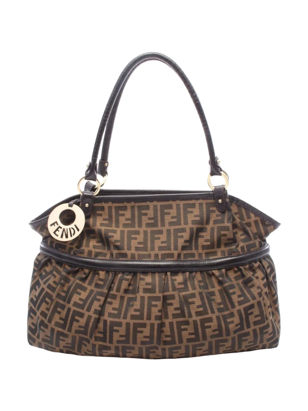 Fendi Pre-Owned 2000-2010 Large Zucca Canvas Chef shoulder bag - Braun