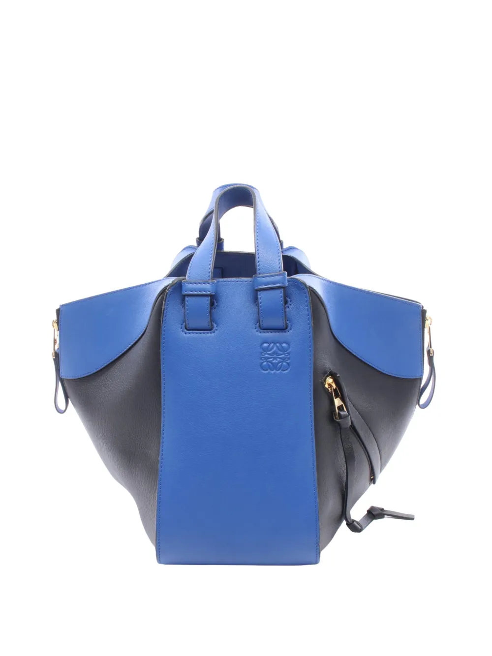 Loewe Pre-Owned 2010-2026 Small Bicolor Calfskin Hammock satchel - Blau
