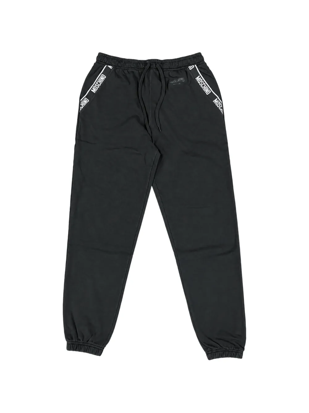 Moschino logo-tape drawstring track pants - Schwarz