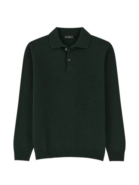 Boggi Milano knitted polo shirt in cashmere blend