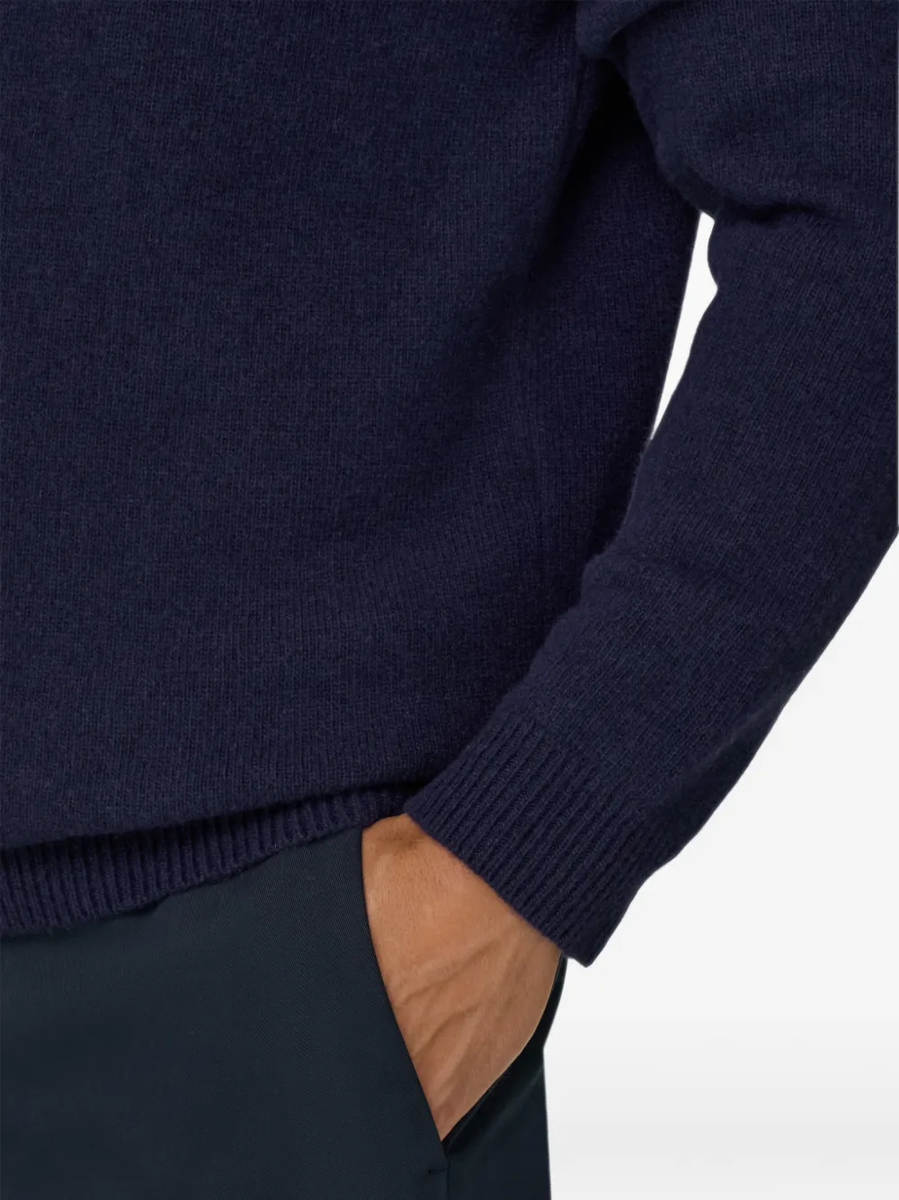 Boggi Milano knitted polo shirt in cashmere blend Blauw