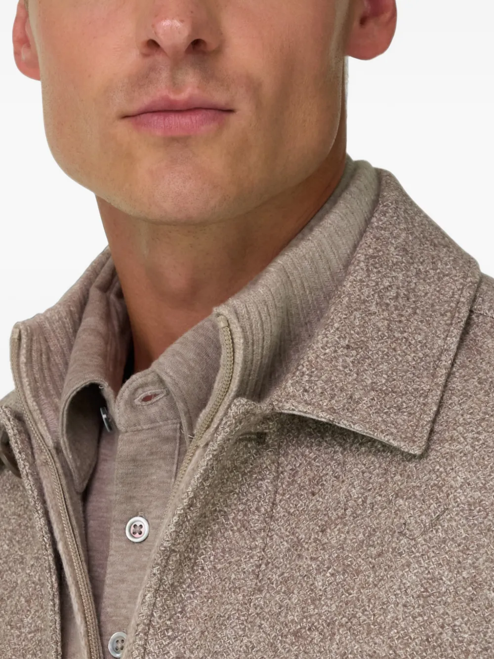 Boggi Milano structured shacket Grijs
