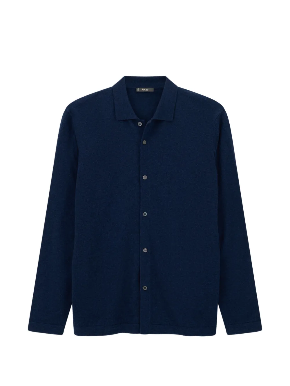 Boggi Milano knitted shirt in wool cashmere - Blau