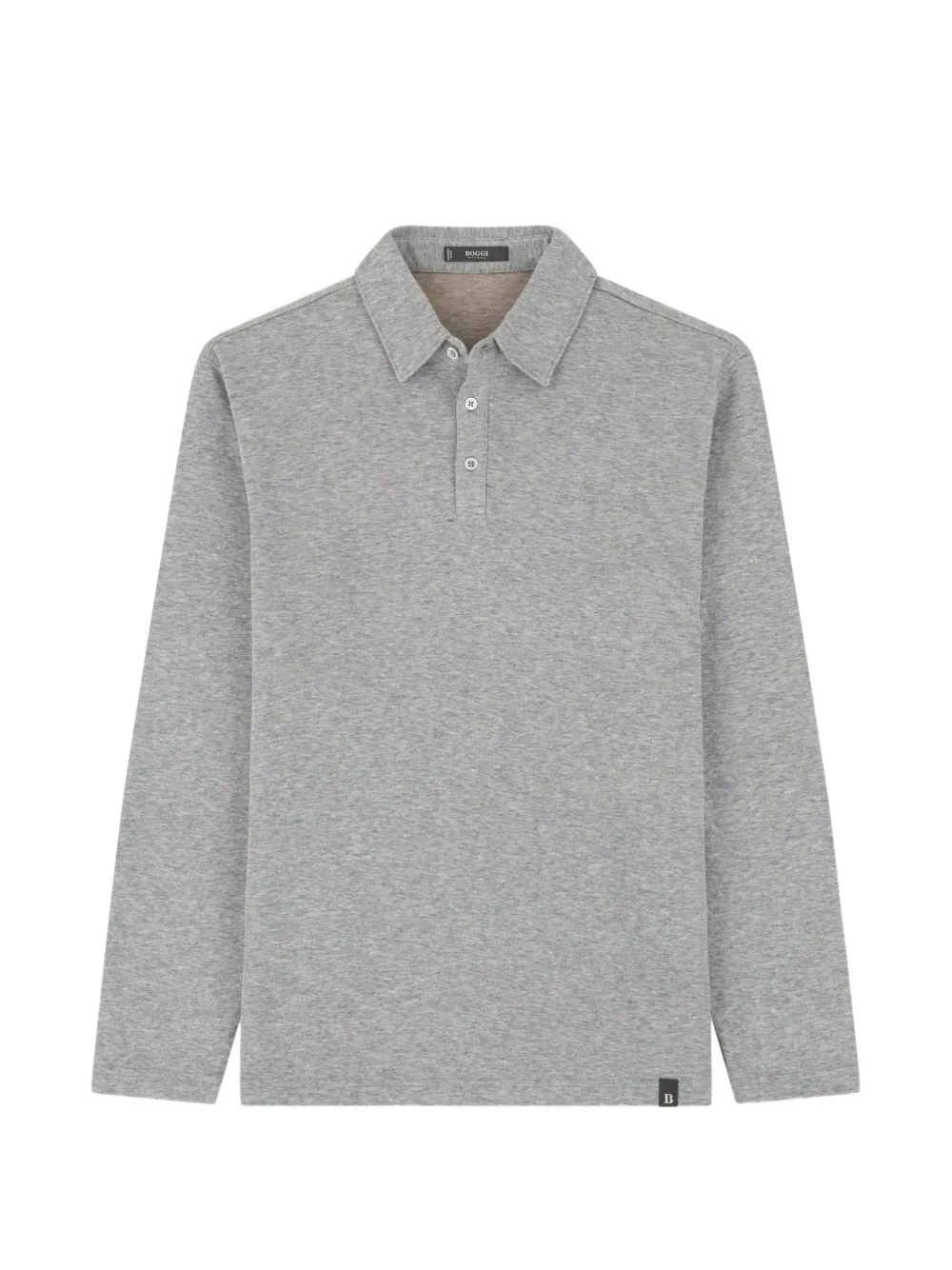 Boggi Milano polo in cotton and cashmere jersey - Grigio