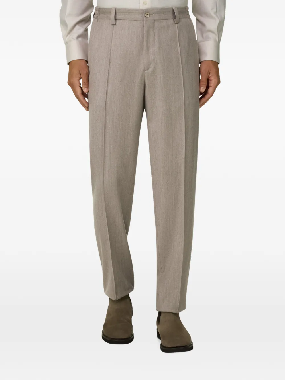 Boggi Milano trousers in cashmere wool mélange Beige