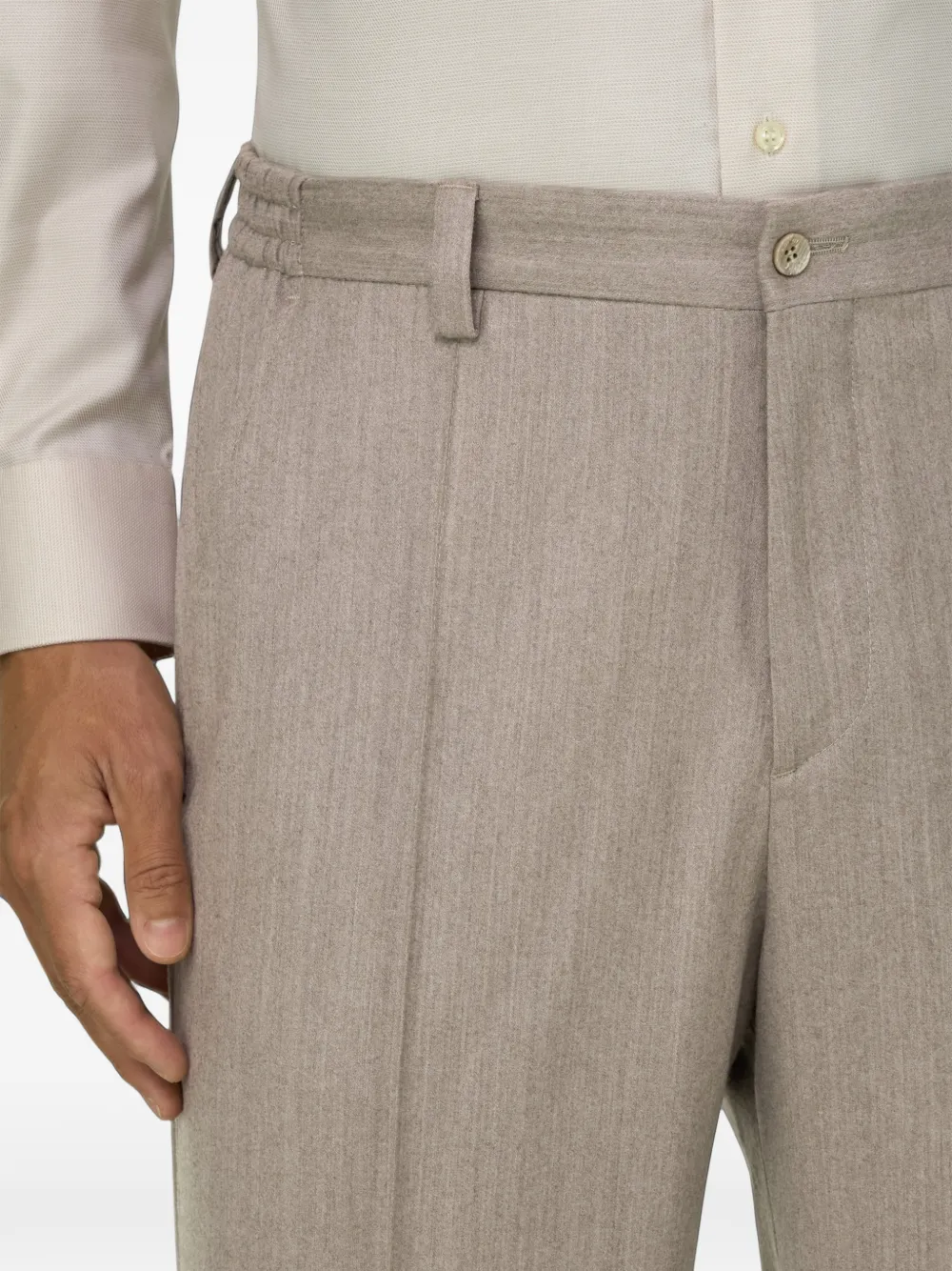 Boggi Milano trousers in cashmere wool mélange Beige