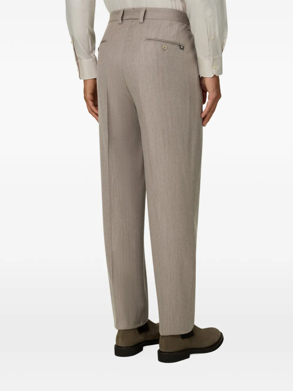 Boggi Milano trousers in cashmere wool mélange Beige