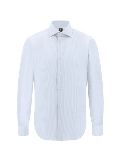 Boggi Milano striped non-iron cotton slim fit shirt
