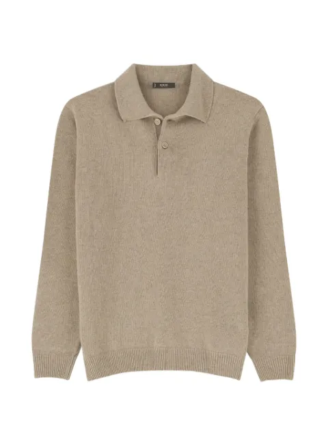 Boggi Milano knitted polo shirt in cashmere blend