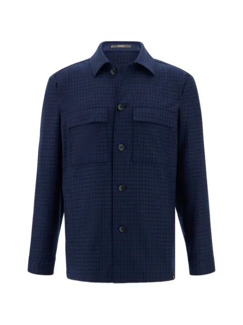 Boggi Milano shacket patterned wool