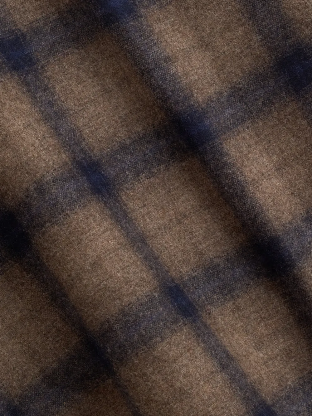Boggi Milano shacket patterned wool Bruin