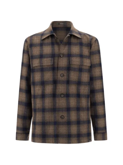 Boggi Milano shacket patterned wool