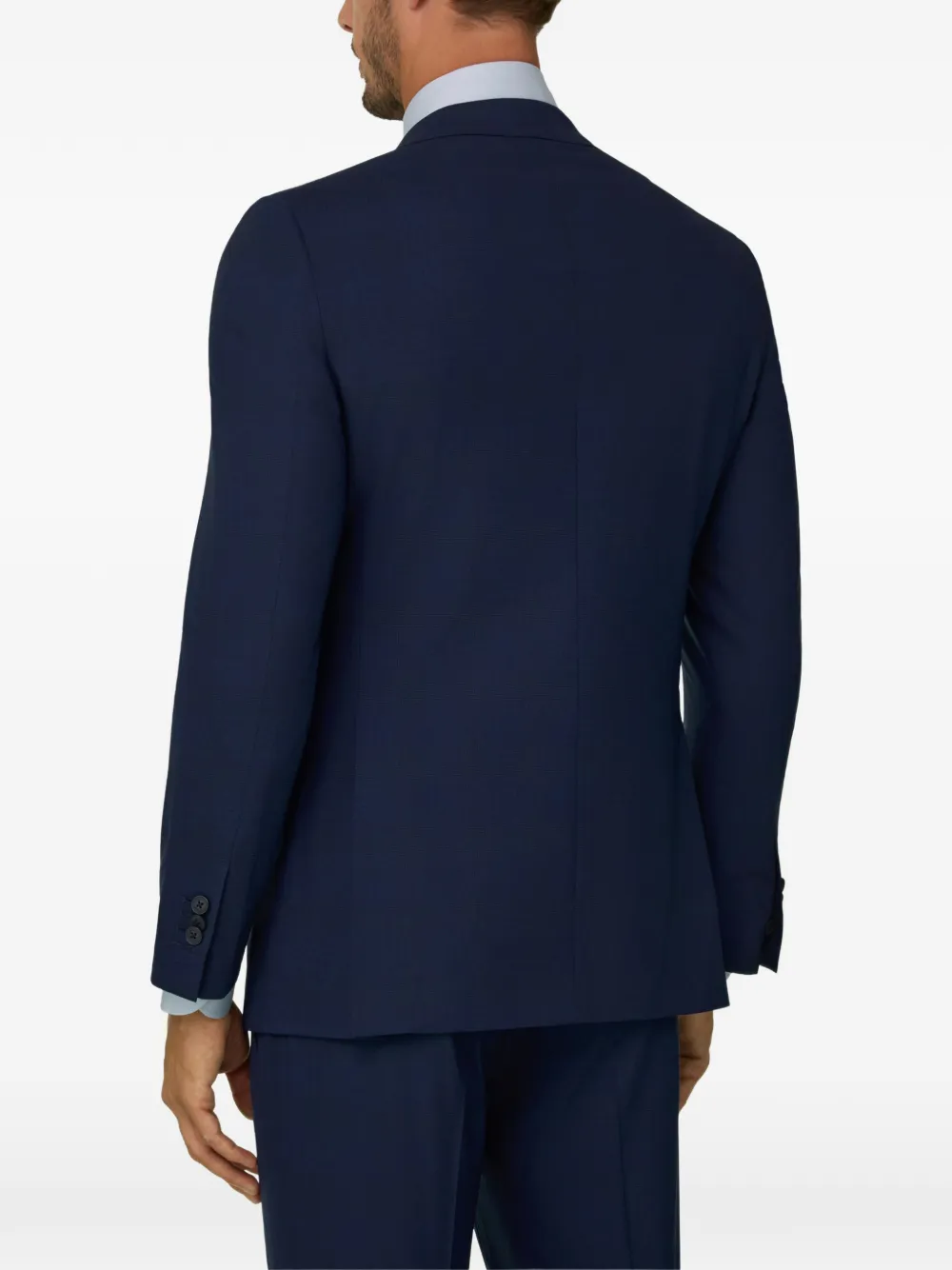 Boggi Milano suit in stretch wool Prince of Wales check Blauw