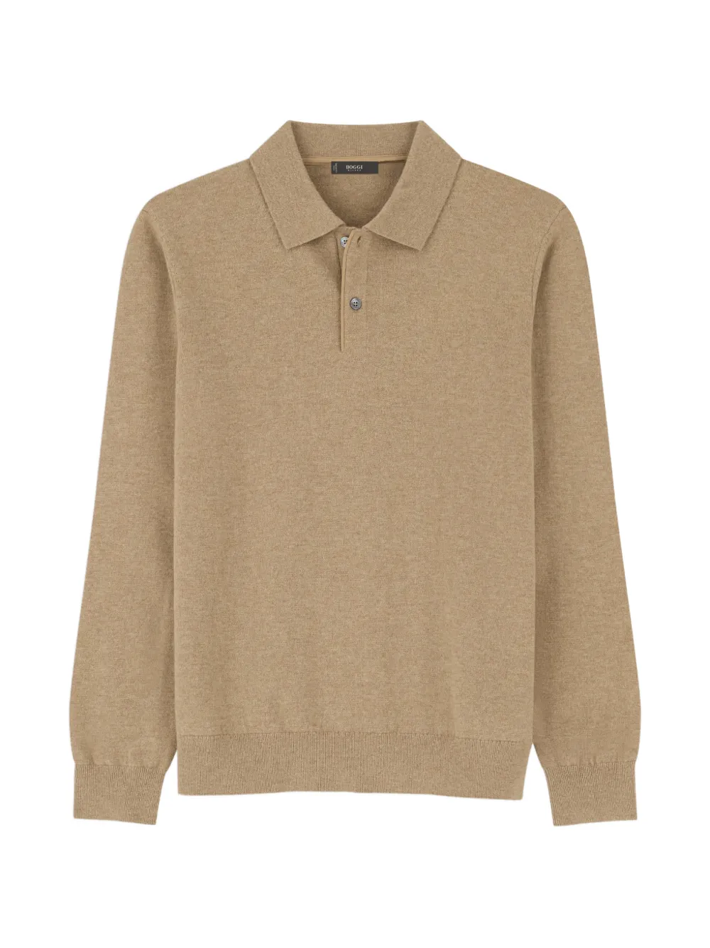 Boggi Milano knitted polo shirt in cashmere wool - Toni neutri