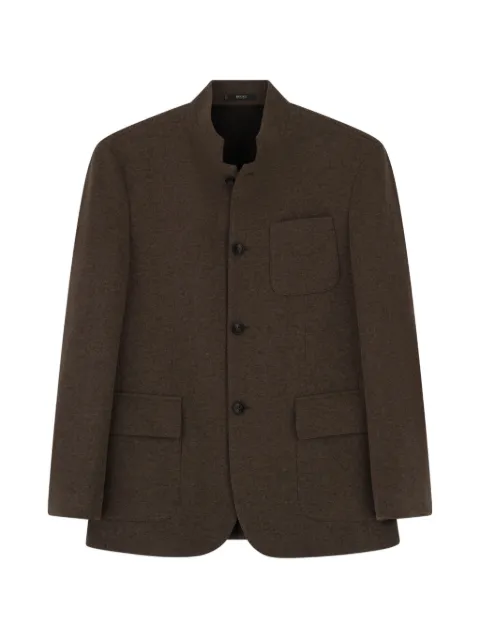Boggi Milano blazer guru-collar padded wool cashmere