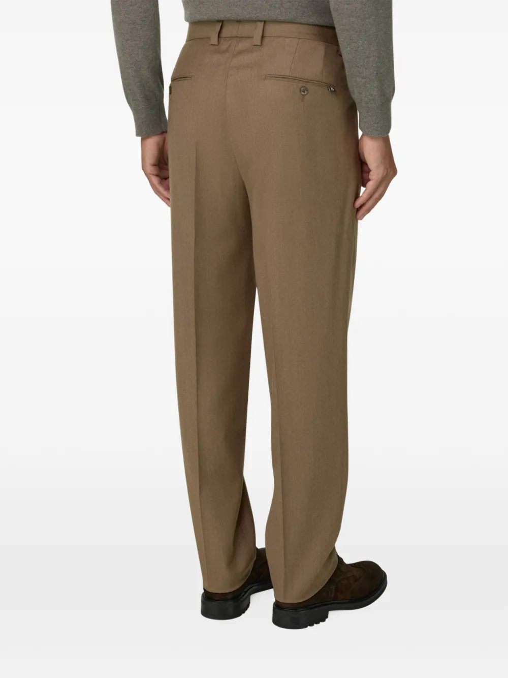 Boggi Milano trousers in cashmere wool mélange Bruin