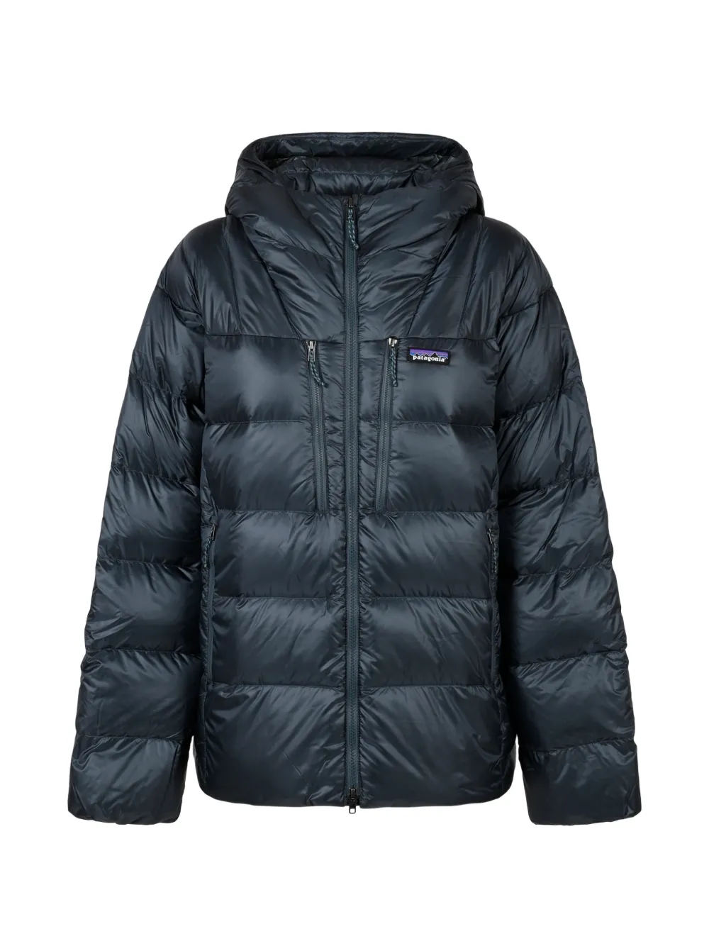 Patagonia Fitz Roy quilted hooded jacket Blauw