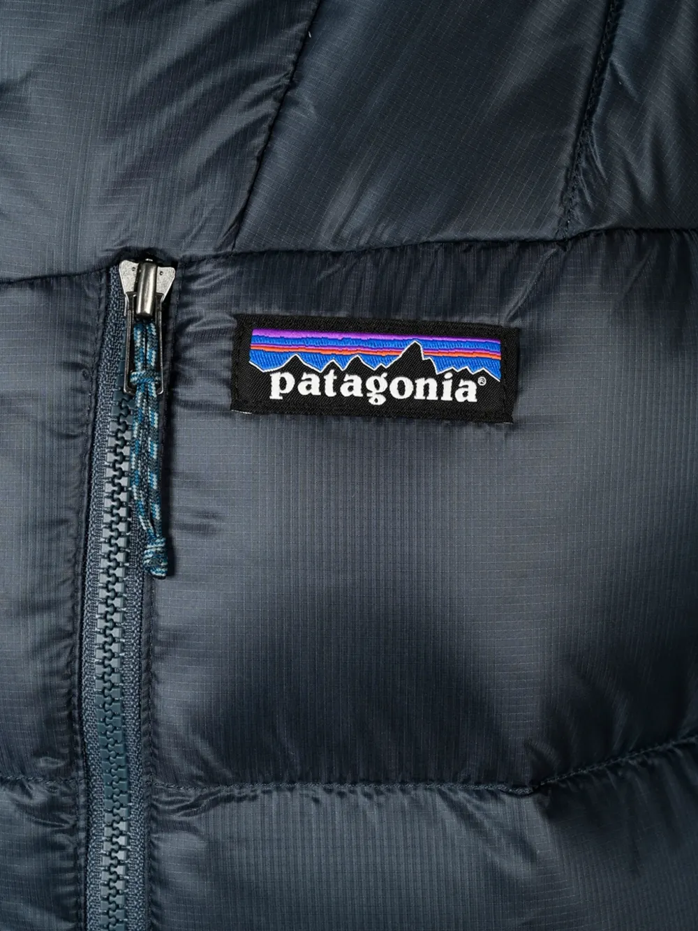 Patagonia Fitz Roy quilted hooded jacket Blauw